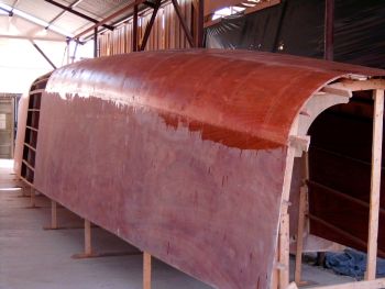 DH550 radius chine plywood catamaran